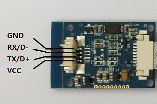 BA-ZW0C指紋識別模塊TTL/USB引腳定義圖